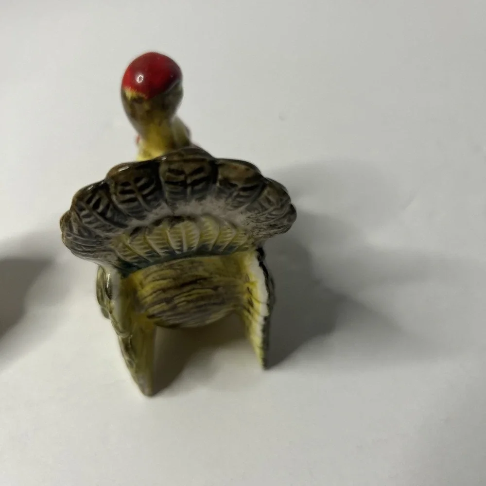 Vintage Ceramic Turkey Figurine Salt & Pepper Shakers Japan